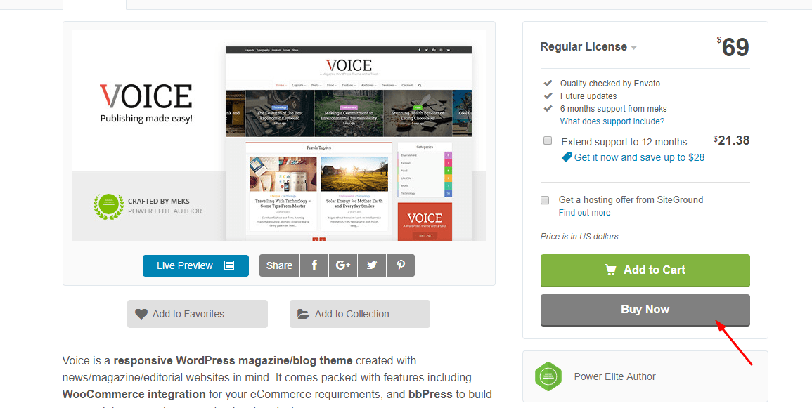 purchase voice wordpress theme
