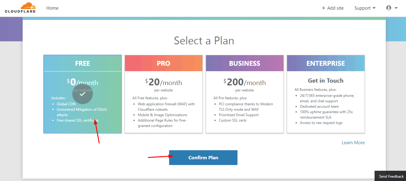 cloudflare plans and pricing