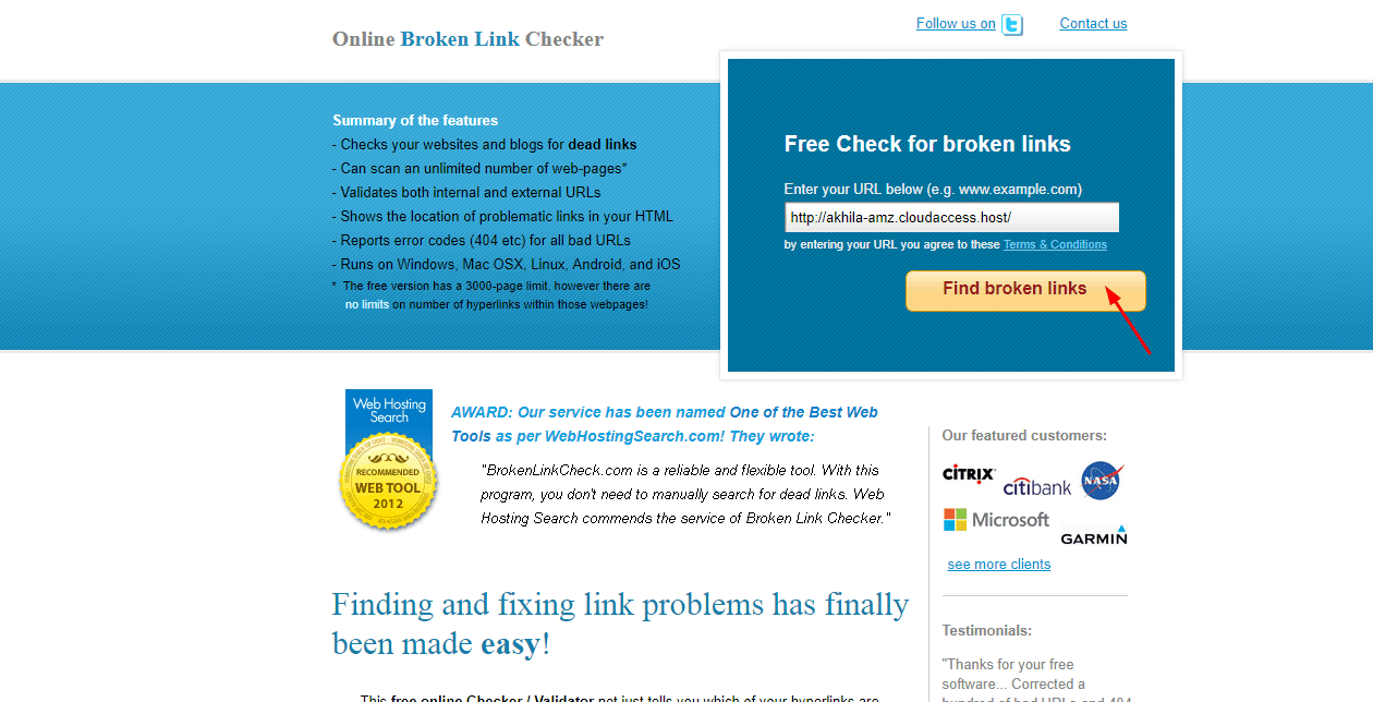 find broken link checker online