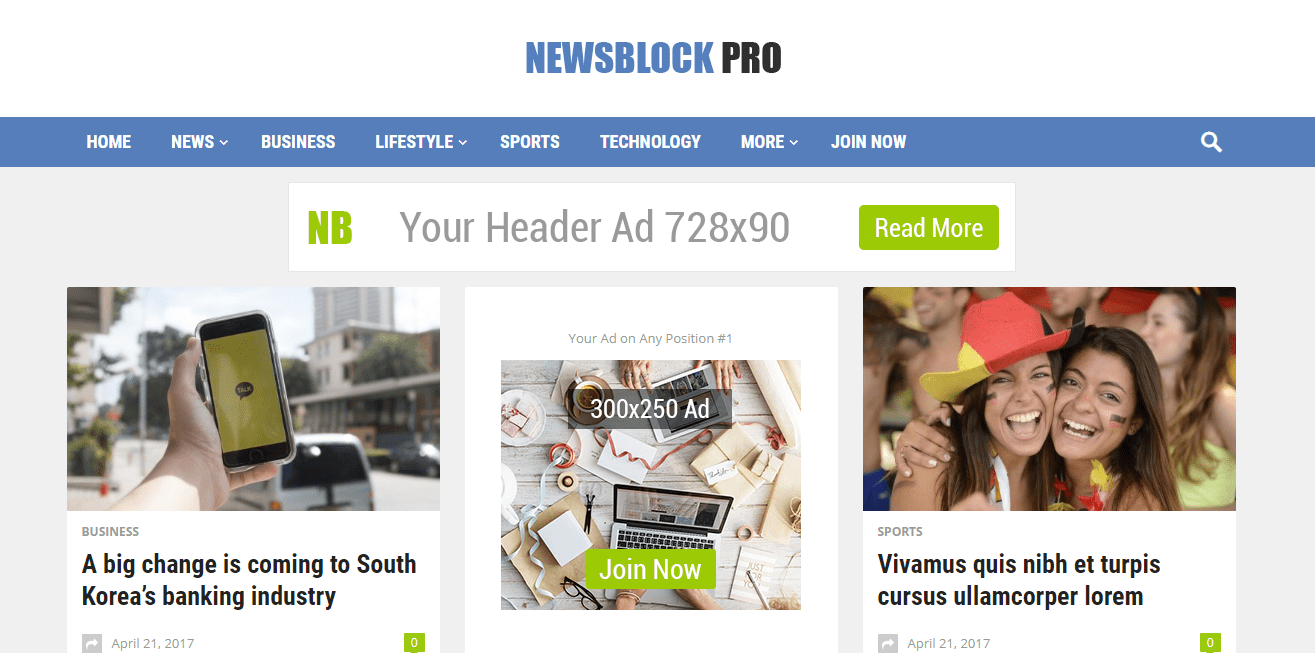 NewsBlock Theme Review – HappyThemes News Theme