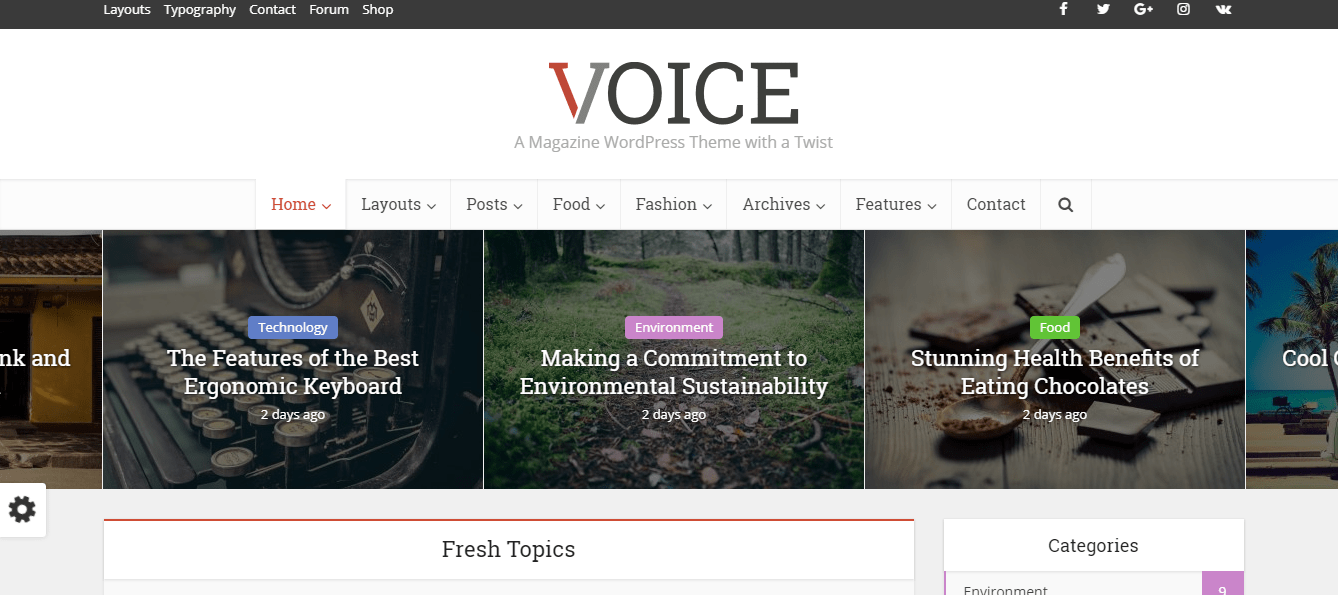 voice wordpress theme