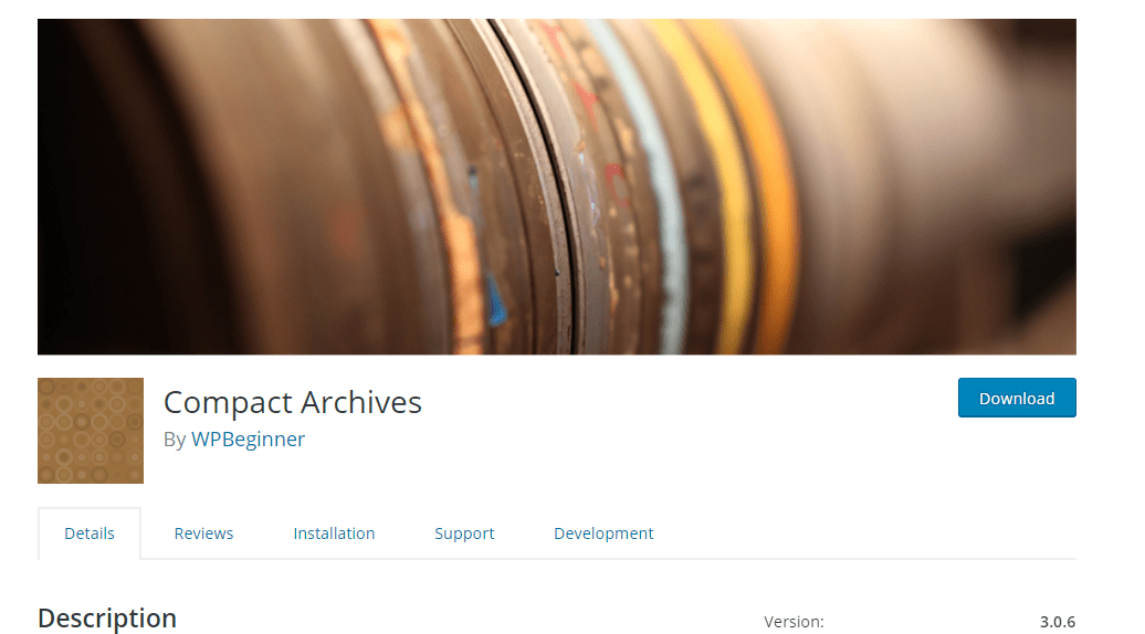 compact archives plugin