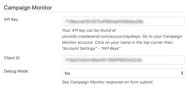 campaign monitor formidable add-on