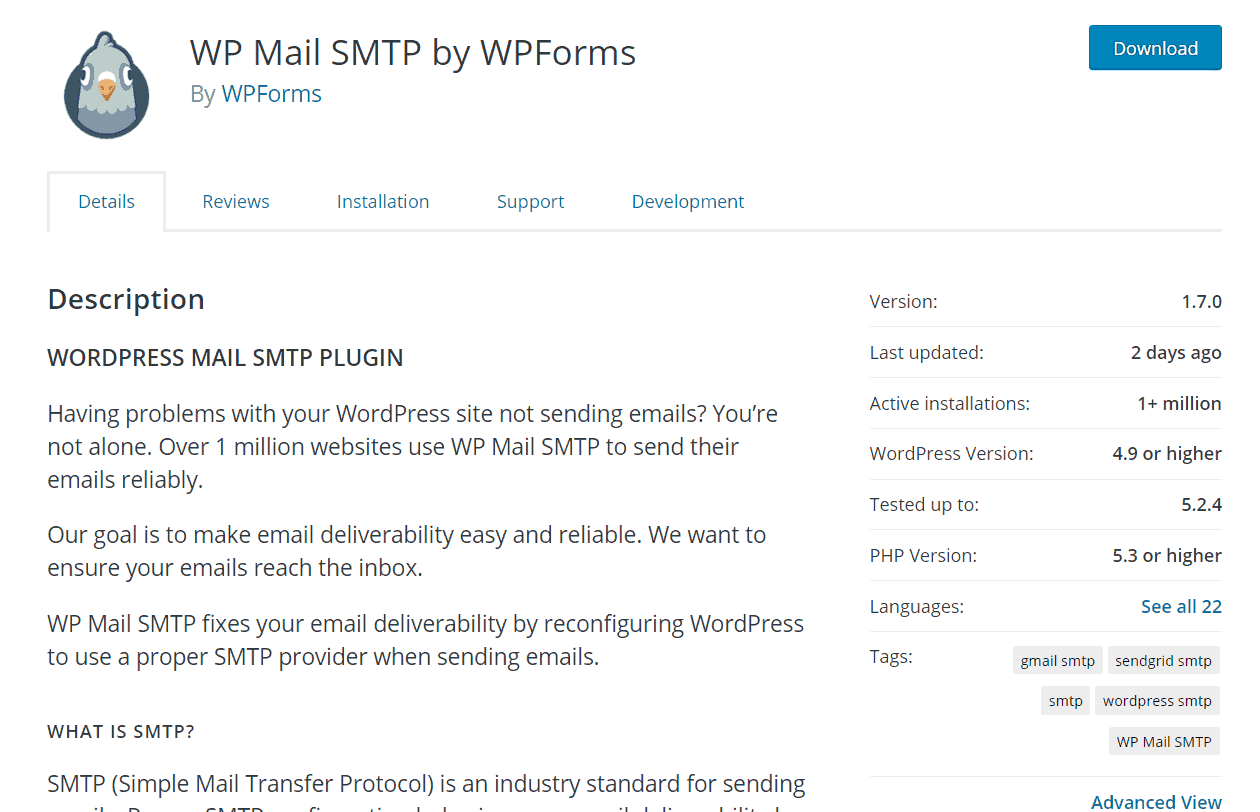 wp mail smtp free