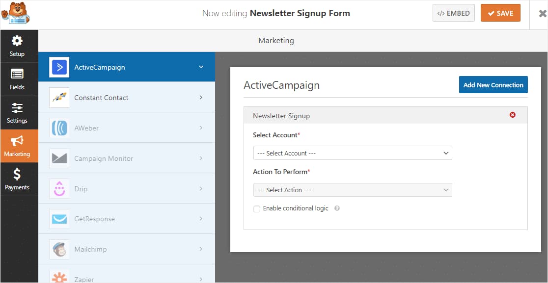 Integrate ActiveCampaign With WPForms